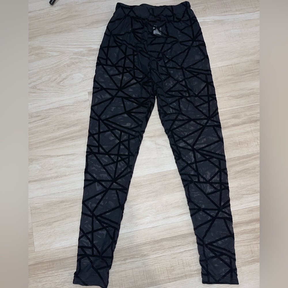 Black sheer leggings
